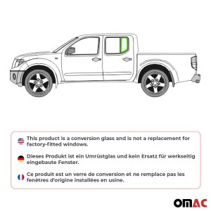 Nissan Frontier Rear Quarter Glass - Left - Omac - Galaxy - '05-'21